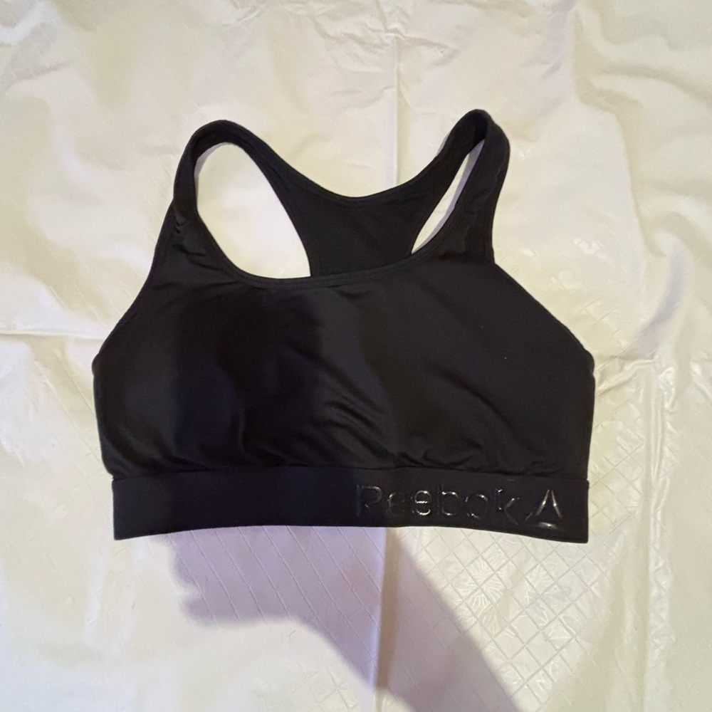 Reebok Women's Sleek Black Sports Bra